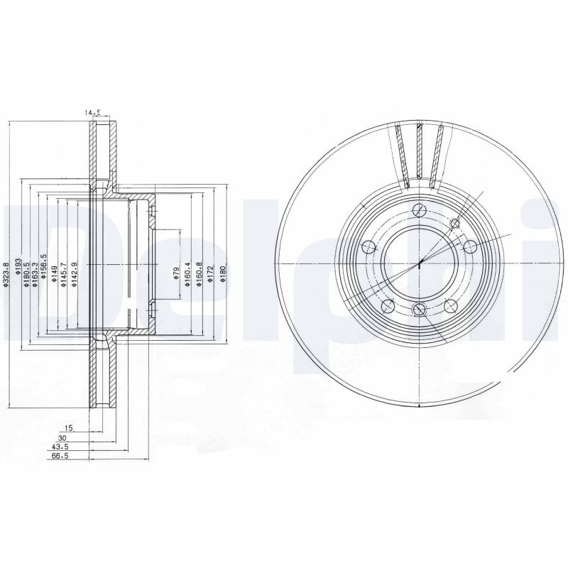 DELPHI BG9005 Brake Disc