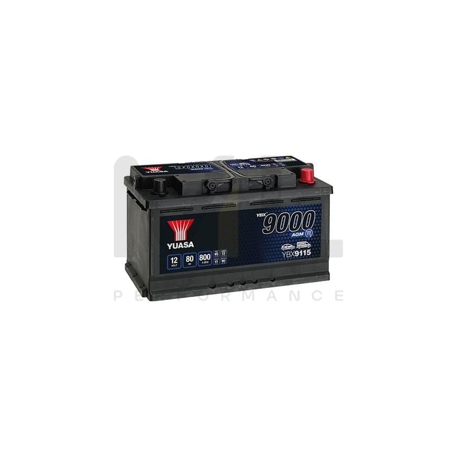 Yuasa YBX9115 12v 80Ah AGM Start Stop Plus Battery