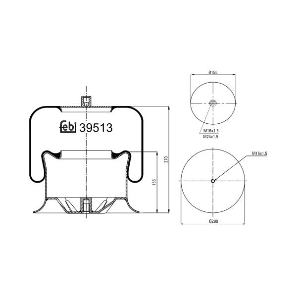 FEBI FE39513 Air Suspension Bellow