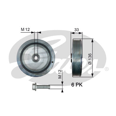 GATES GATTVD1008A Crankshaft Belt Pulley