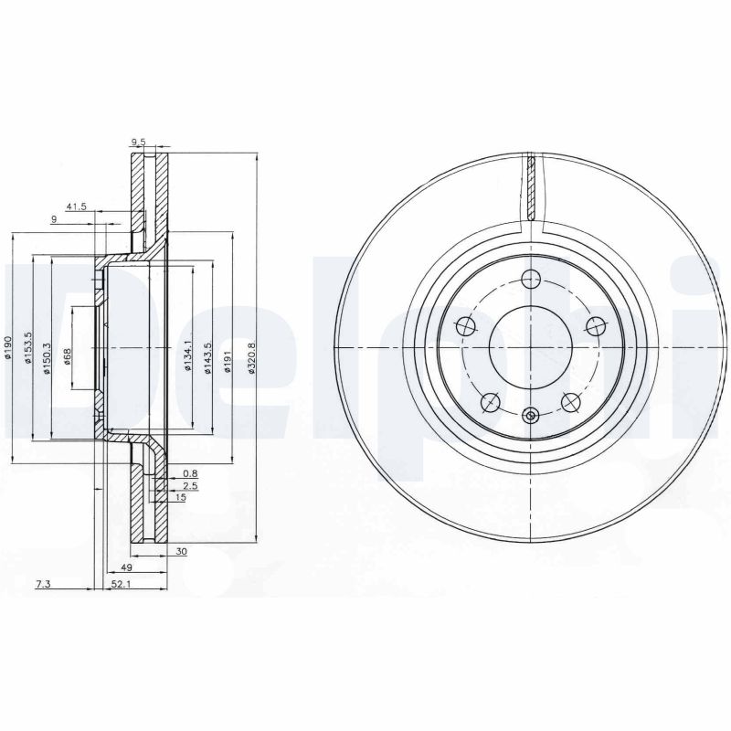DELPHI BG3939 Brake Disc