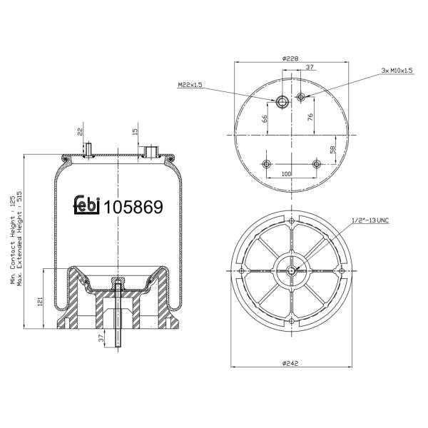 FEBI FE105869 Air Suspension Bellow