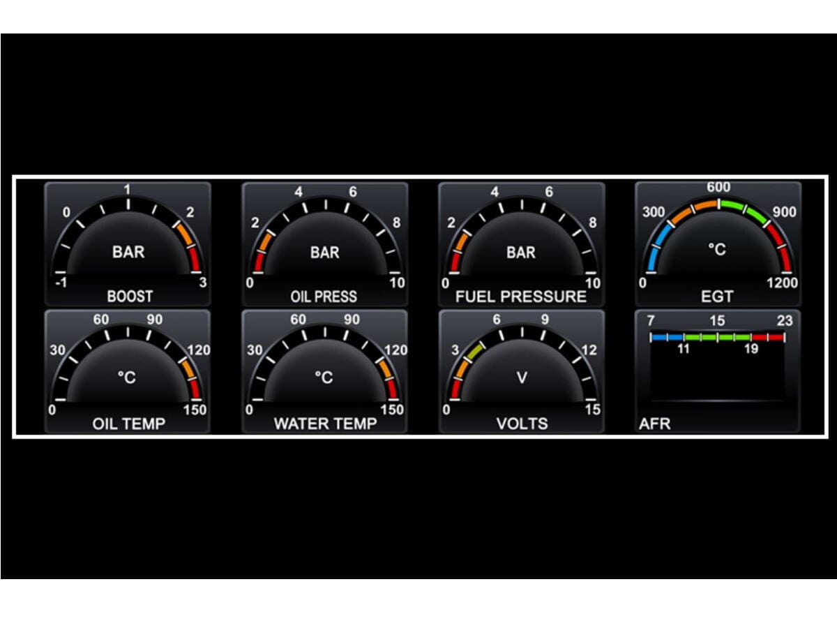 Zada Tech 9.1" Full colour ultrawide TFT graphical LCD multi gauge