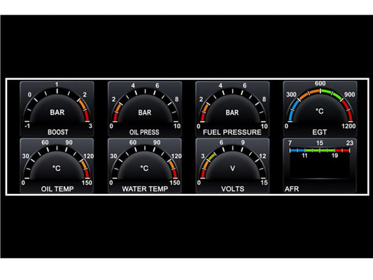 Zada Tech 9.1" Full colour ultrawide TFT graphical LCD multi gauge