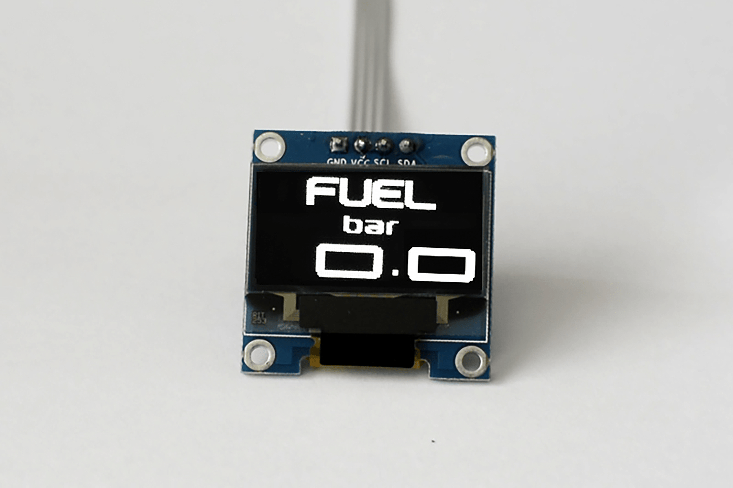 Zada Tech Oled 1.3" Digital Single Fuel Pressure Gauge (Bar) // Extra Large Digits // Incl. Sensor