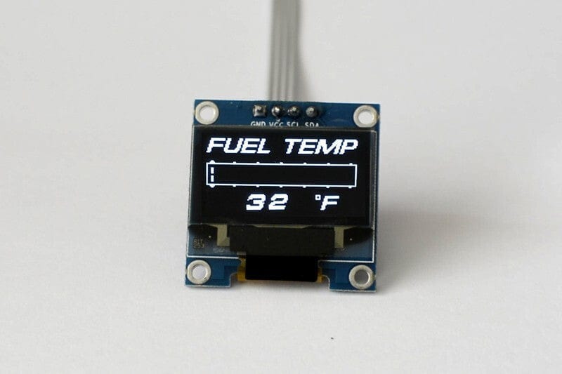 Zada Tech OLED 1.3" Digital Single fuel temperature gauge (Fahrenheit)