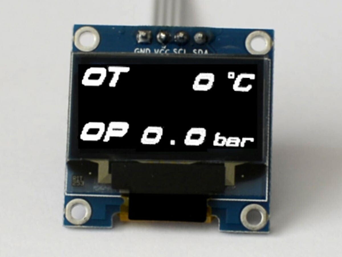 Zada Tech OLED dual display oil temperature (°C) + oil pressure (Bar) // incl. sensors