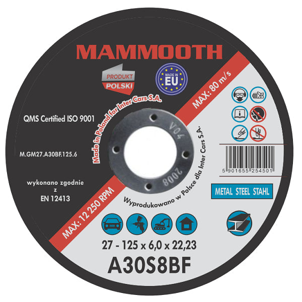 MAMMOOTH MGM27A30BF1256B Multi-Grinder Mounting Plate