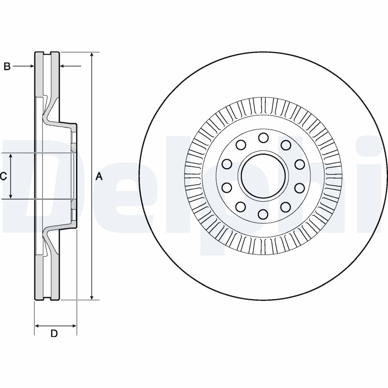 DELPHI BG9957 Brake Disc