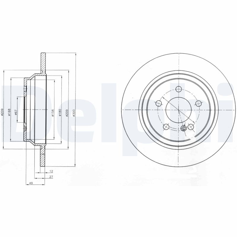 DELPHI BG4298C Brake Disc .