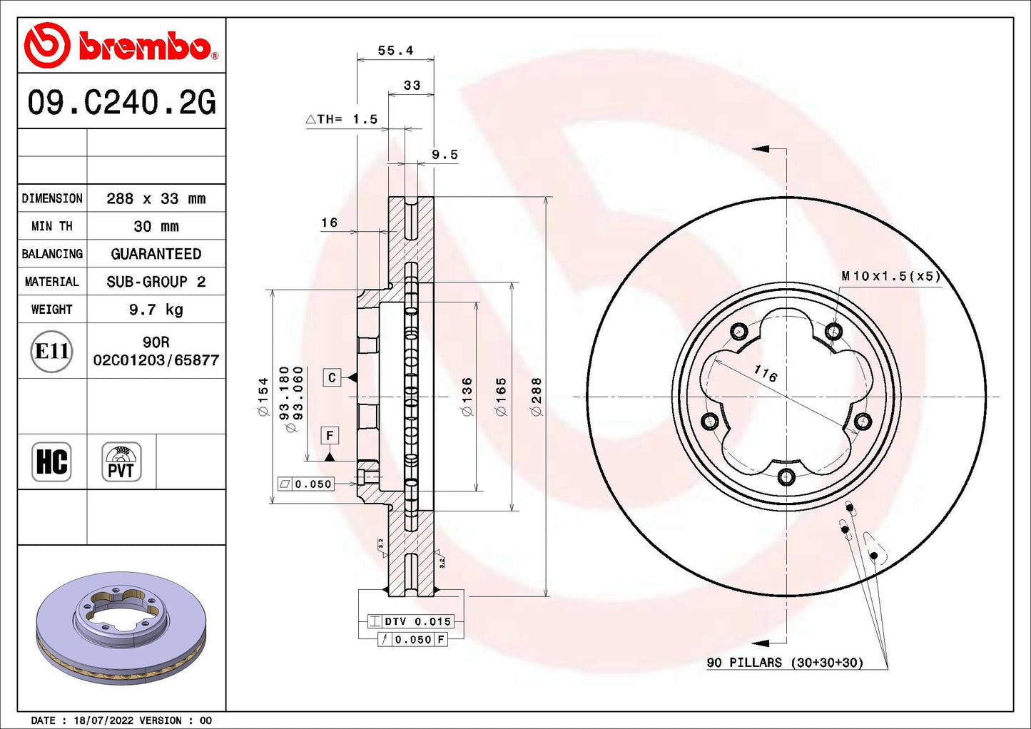MERITOR MERMBR9003 Brake Disc