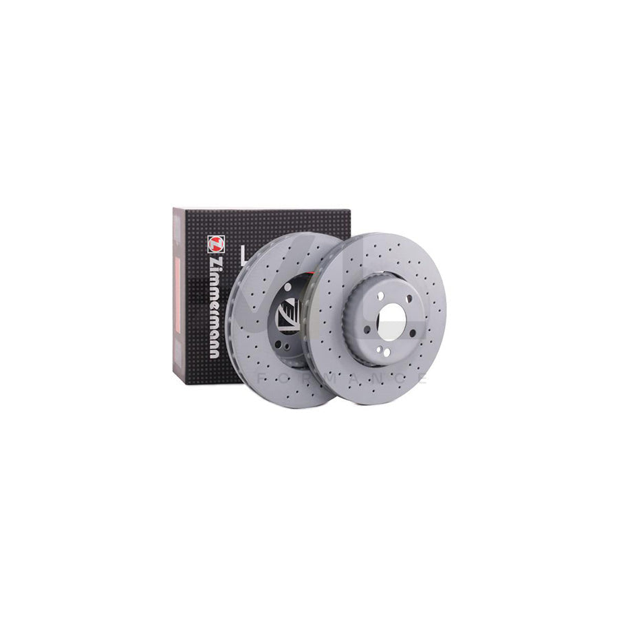 ZIMMERMANN 400.5518.30 Brake Disc suitable for MERCEDES-BENZ C-Class Perforated, Two-piece brake disc, Vented, Coated, High-carbon  - 1 piece
