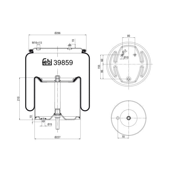 FEBI FE39859 Air Suspension Bellow