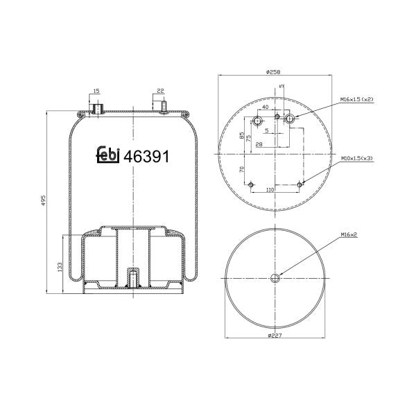 FEBI FE46391 Air Suspension Bellow