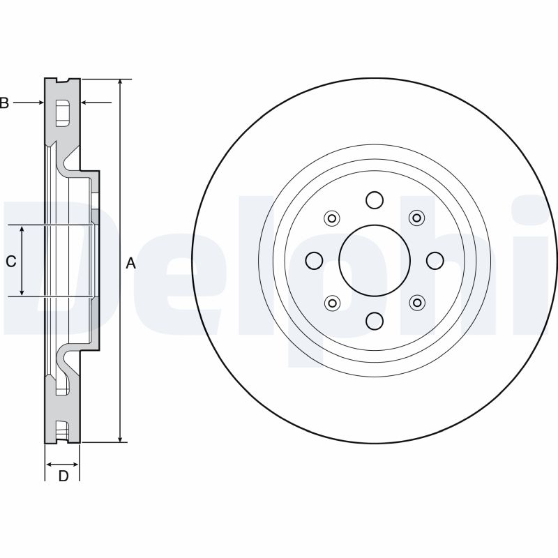 DELPHI BG4456 Brake Disc .