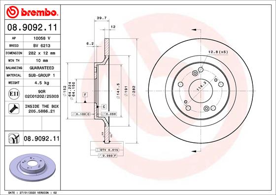 MERITOR MERSP8564 Disc Brake Caliper Repair Kit