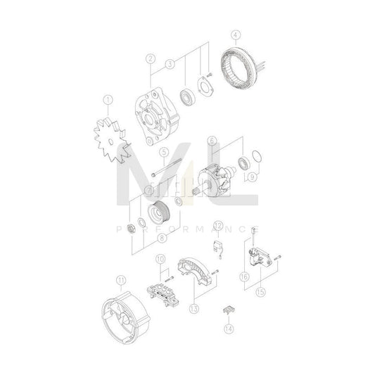 MAHLE ORIGINAL MG 415 Alternator 14V, 70A | ML Performance Car Parts