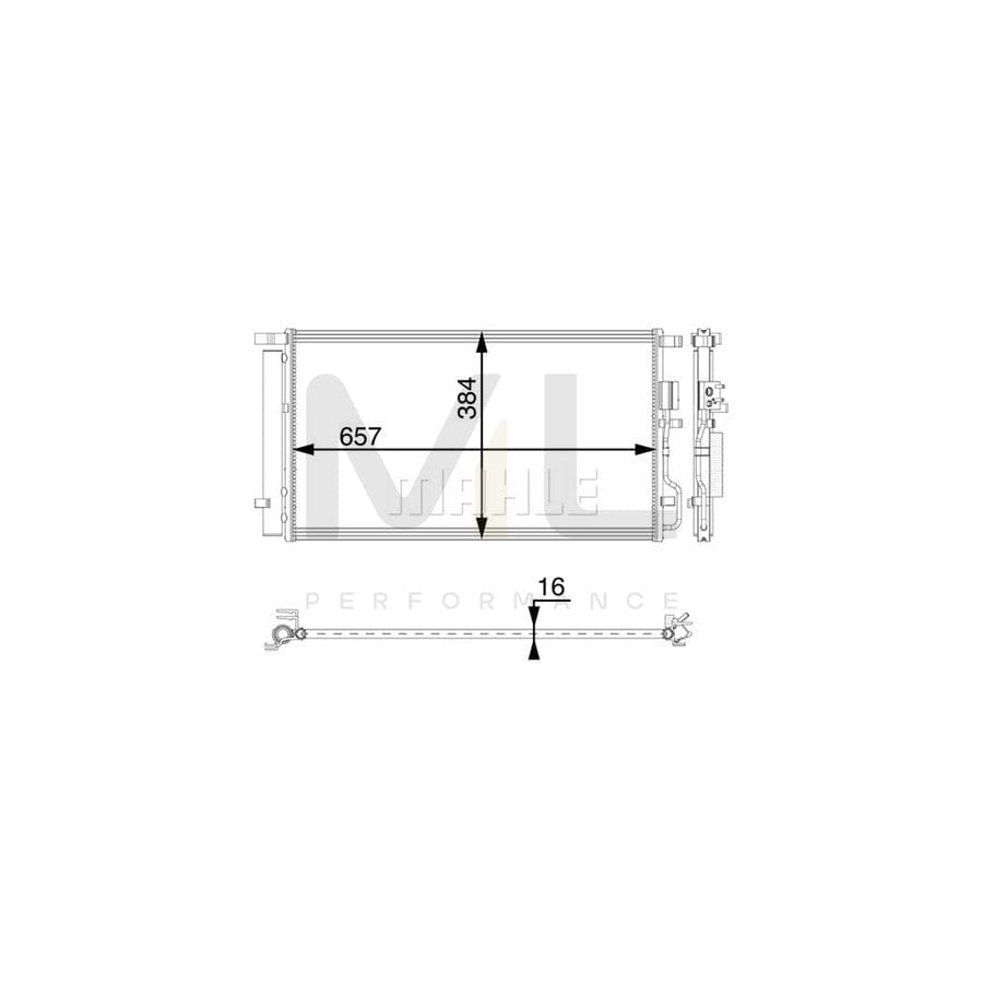MAHLE ORIGINAL AC 64 000P Air conditioning condenser with dryer | ML Performance Car Parts
