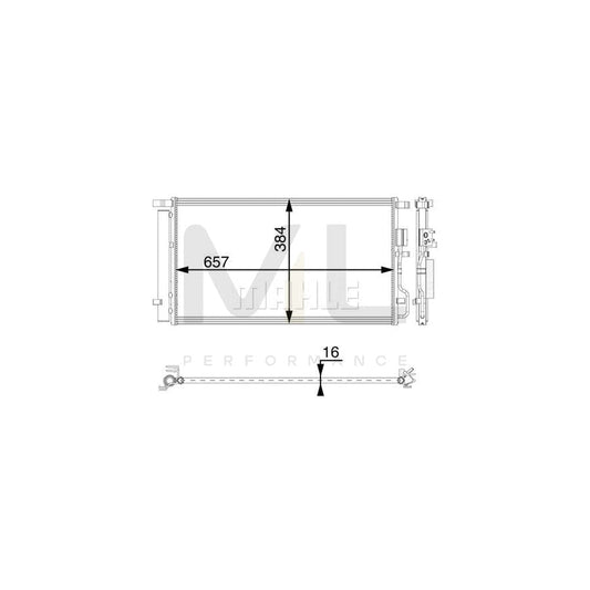 MAHLE ORIGINAL AC 64 000P Air conditioning condenser with dryer | ML Performance Car Parts