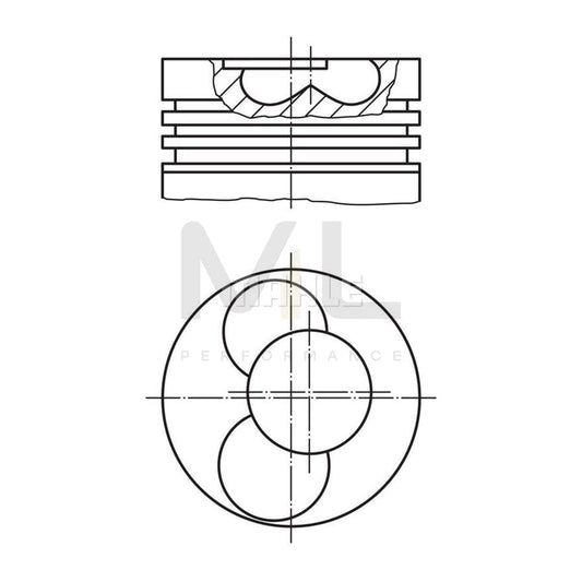 MAHLE ORIGINAL 030 40 00 Piston 79,51 mm, at steering cylinder, Axle stop on frame, with piston ring carrier, without cooling duct | ML Performance Car Parts