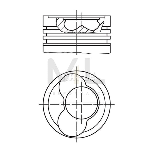 MAHLE ORIGINAL 030 59 02 Piston 81,51 mm, with piston ring carrier, without cooling duct | ML Performance Car Parts