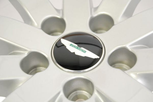 Aston Martin HY53-1A096-AA Wheel Centre Badge (Black-Green Inlay) | ML Performance US Car Parts