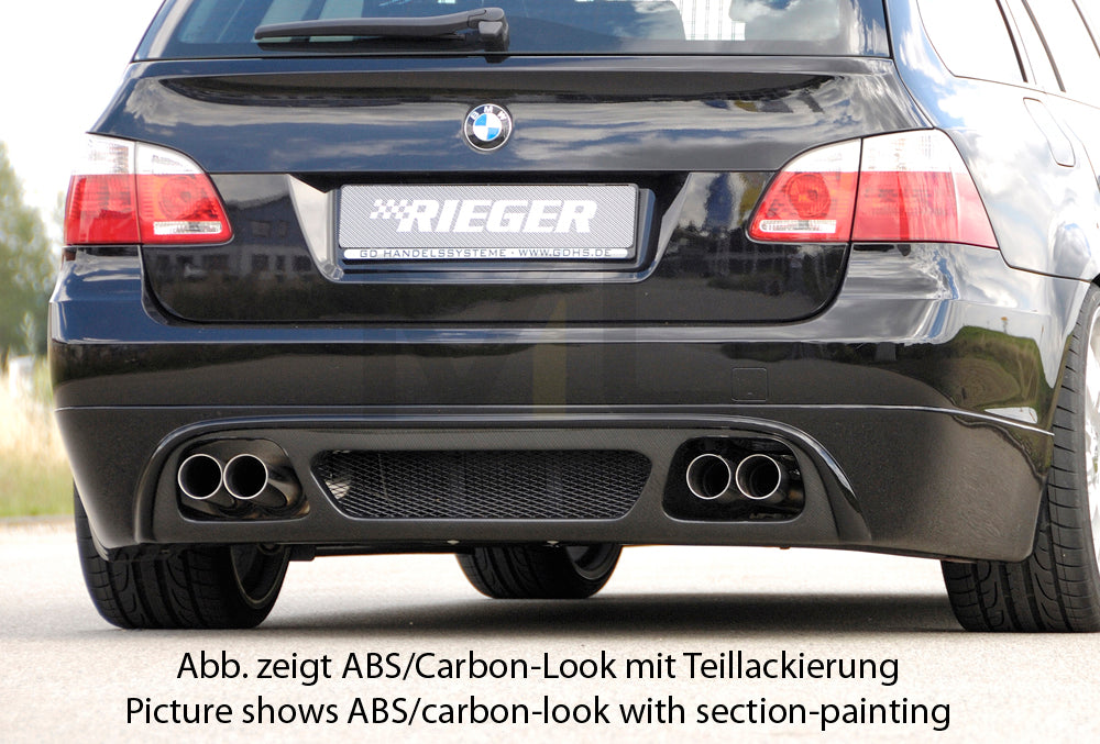 Rieger 00099563 BMW 5 Series E61 Rear Diffuser 1 | ML Performance UK Car Parts