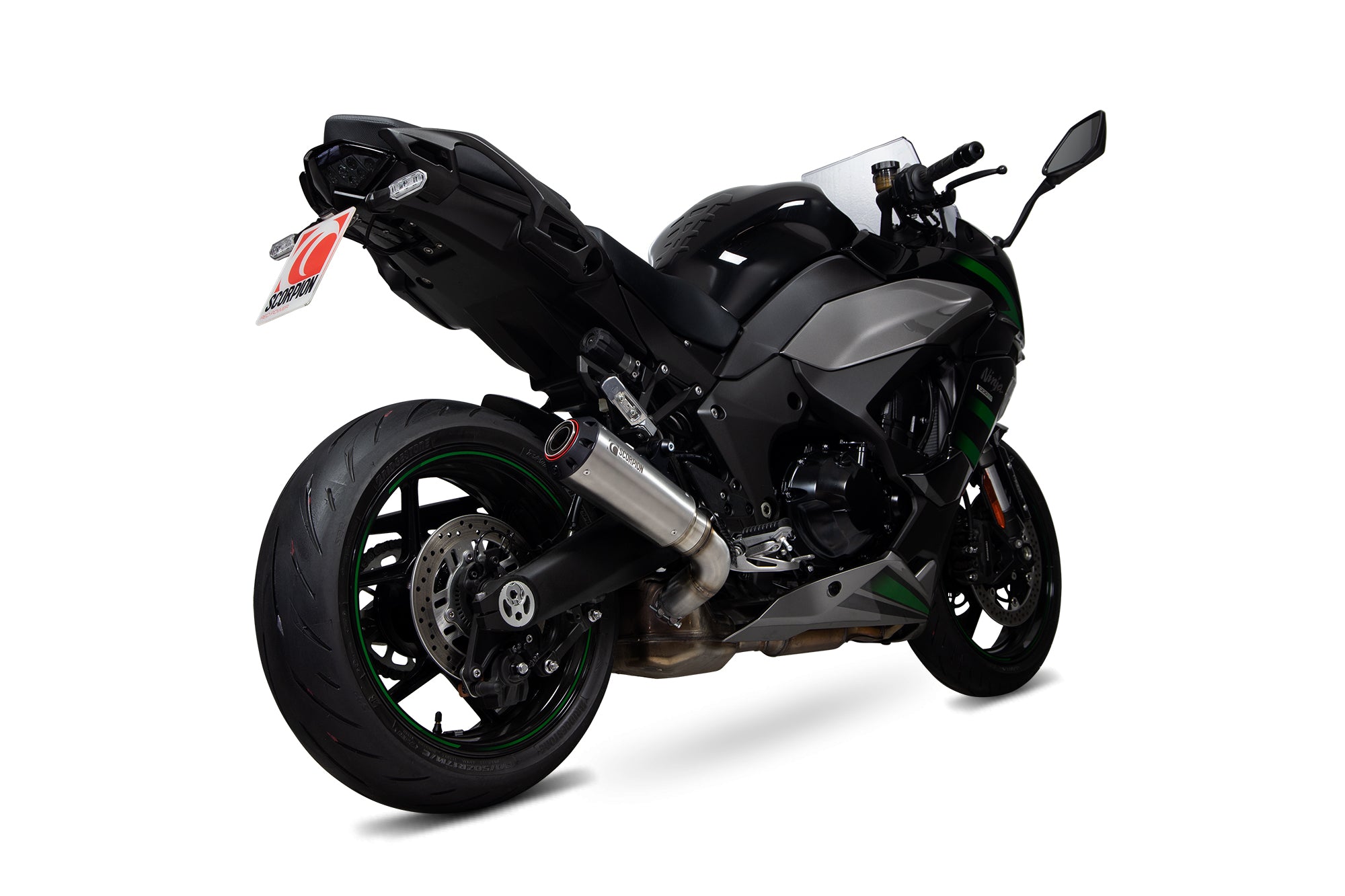 Scorpion PKA137SEO Kawasaki Ninja 1000 SX Red Power Slip On Exhaust ML Performance