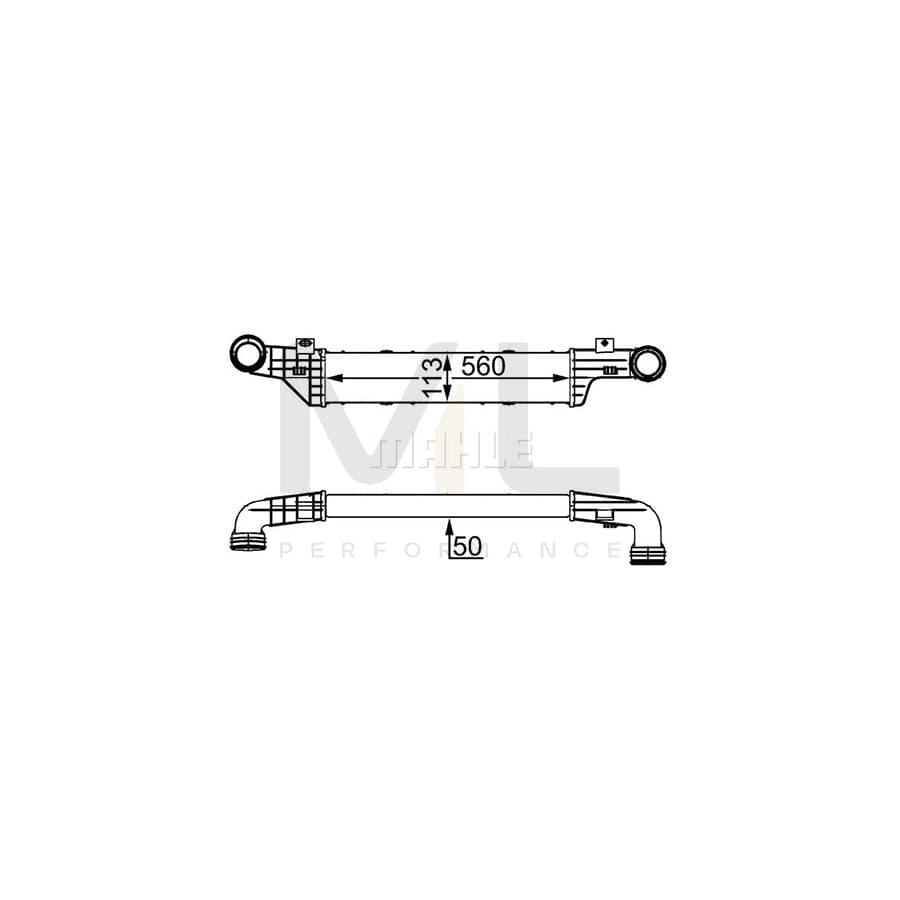 MAHLE ORIGINAL CI 53 000S Intercooler suitable for MERCEDES-BENZ E-Class | ML Performance Car Parts