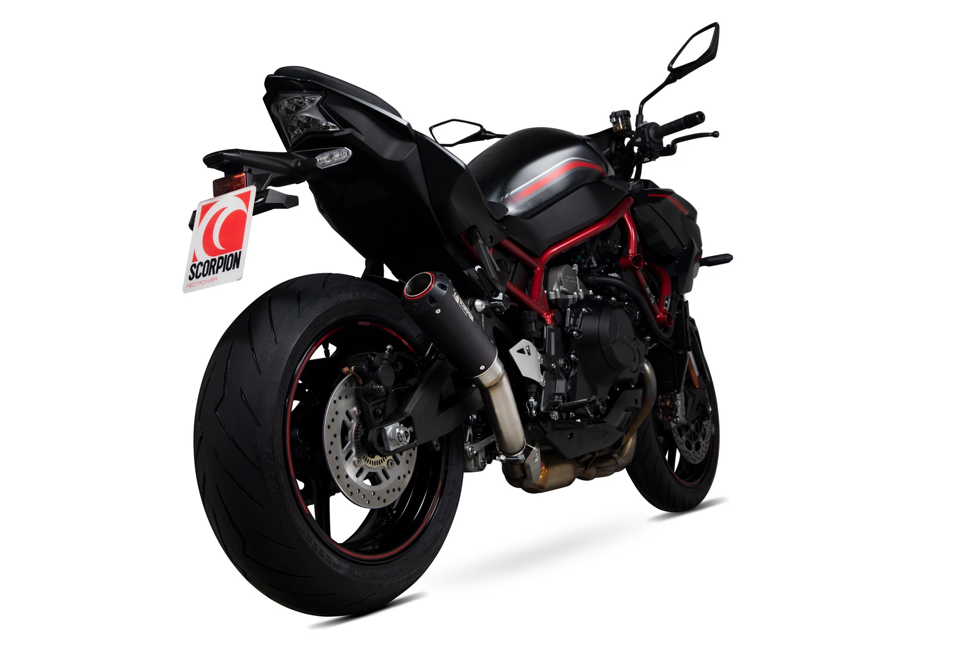 Scorpion PKA135BCER Kawasaki Z H2 Red Power Slip-On - Black Ceramic Coated Sleeve | ML Performance US US