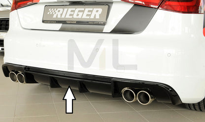 Rieger 00088142 Audi 8V A3 Rear Diffuser 1 | ML Performance UK Car Parts