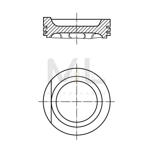 MAHLE ORIGINAL 033 97 01 Piston 83,01 mm, without cooling duct | ML Performance Car Parts