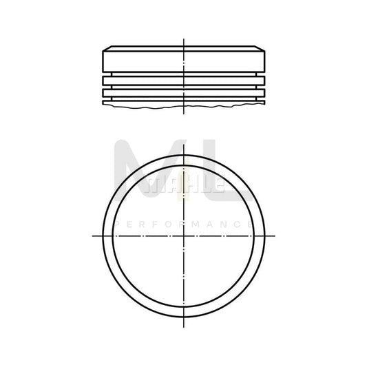 MAHLE ORIGINAL 040 02 00 Piston 75,0 mm, without cooling duct | ML Performance Car Parts