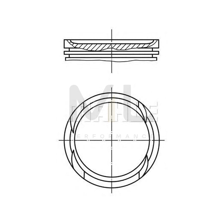 MAHLE ORIGINAL 002 57 00 Piston suitable for MERCEDES-BENZ S-Class 92 mm, with piston rings | ML Performance Car Parts