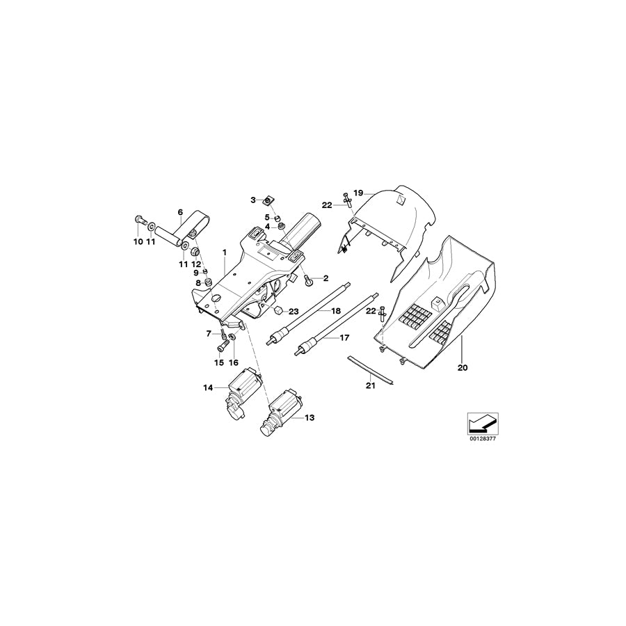 Genuine BMW 32311094266 E38 E52 E53 Support.Bracket W/Steering Column Tube (Inc. 540iP, 750iLP & X5 3.0i) | ML Performance US