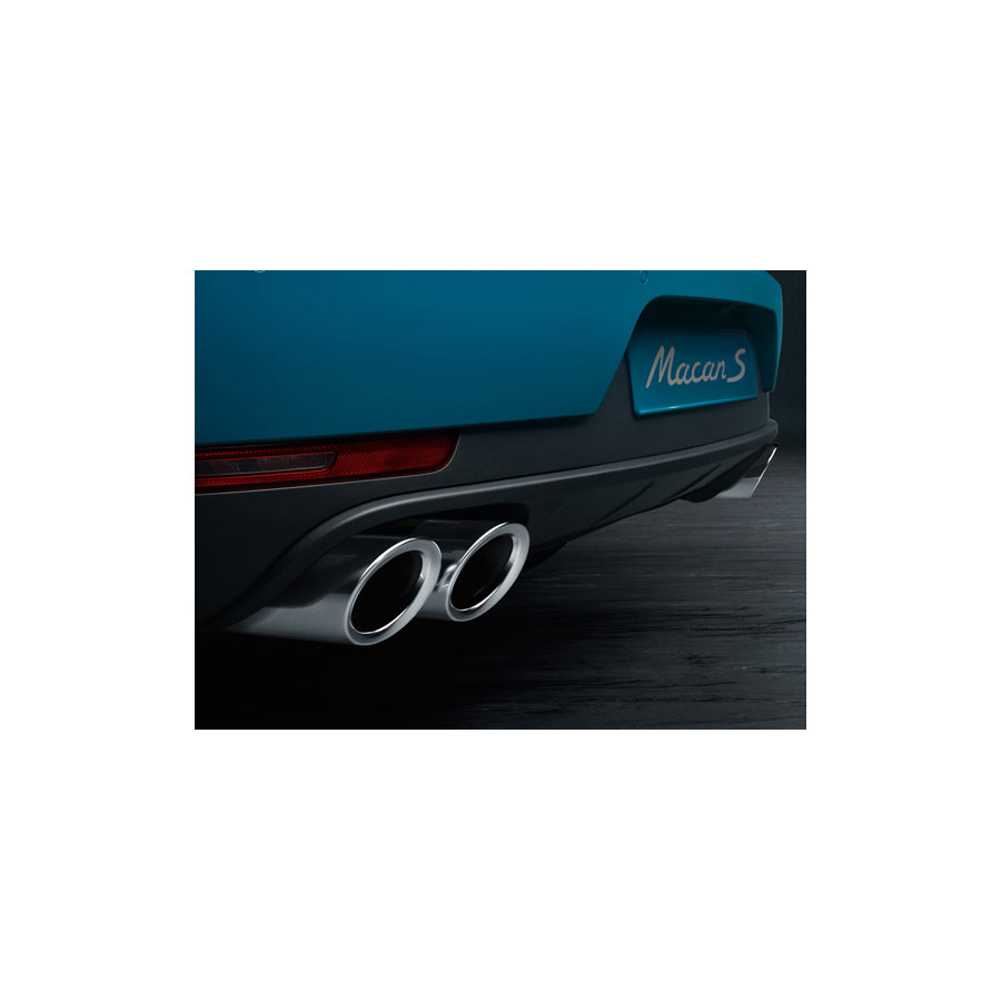 Genuine Porsche Exhaust Tail Pipes, In Silver Porsche Macan Ii | ML Performance US Car Parts