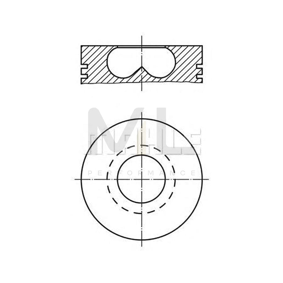 MAHLE ORIGINAL 0082000 Piston 104 mm, with piston rings, with piston ring carrier | ML Performance Car Parts