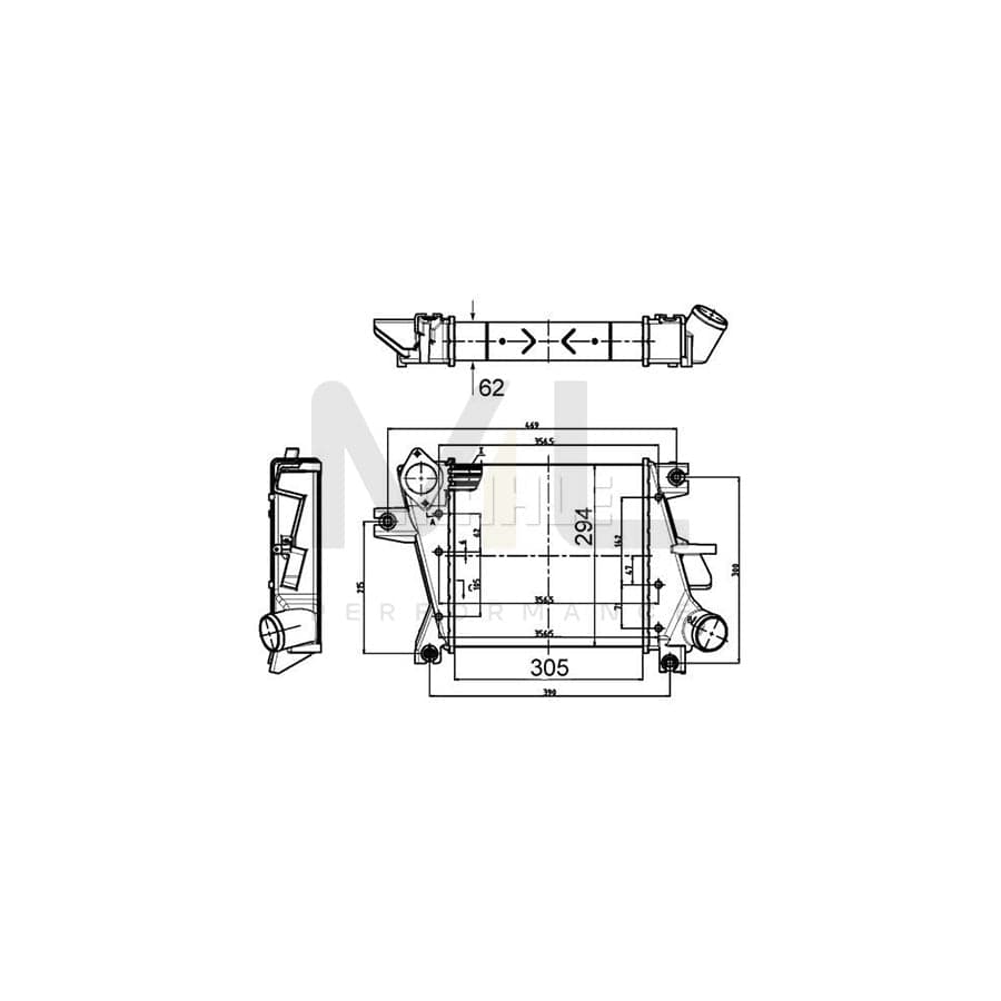 MAHLE ORIGINAL CI 507 000S Intercooler for NISSAN X-Trail (T30) | ML Performance Car Parts