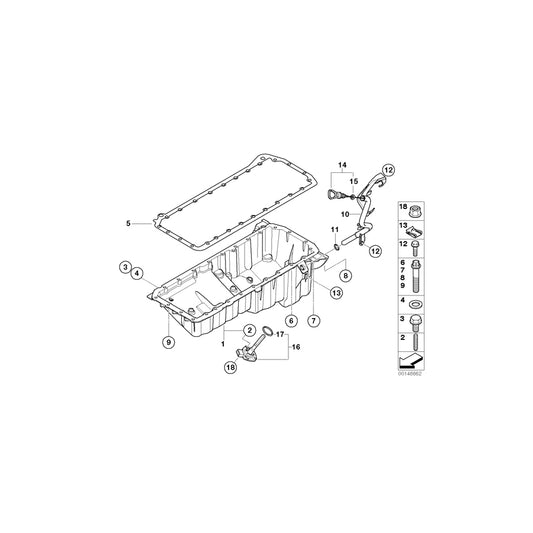 Genuine BMW 11137806221 E92 E90 E91 Oil Pan (Inc. 330xd) | ML Performance US Car Parts