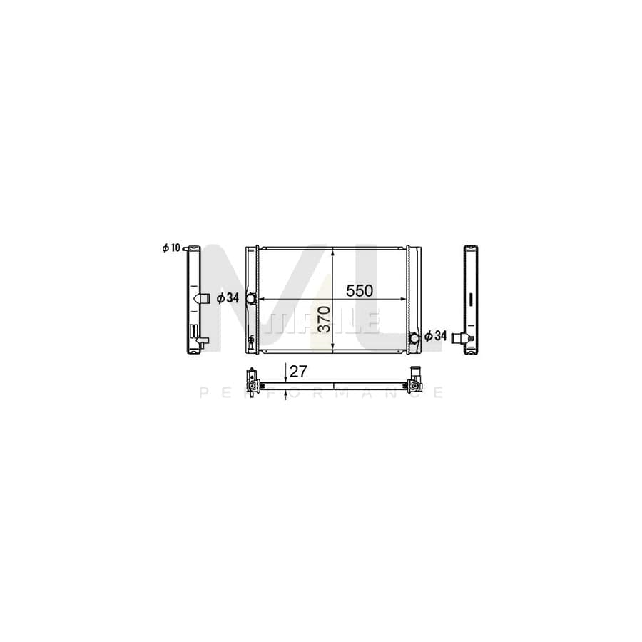 MAHLE ORIGINAL CR 1865 000S Engine radiator Brazed cooling fins, Manual Transmission | ML Performance Car Parts