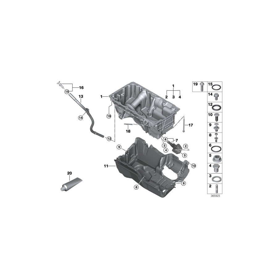 Genuine BMW 11138513662 F20 Oil Pan (Inc. 118dX & 120dX) | ML Performance UK Car Parts