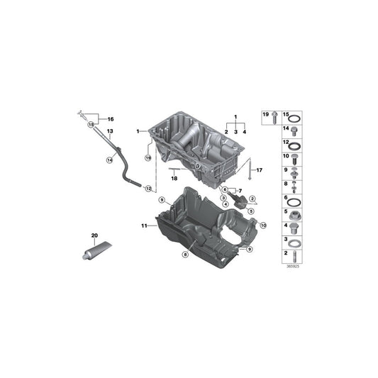 Genuine BMW 11138513662 F20 Oil Pan (Inc. 118dX & 120dX) | ML Performance UK Car Parts