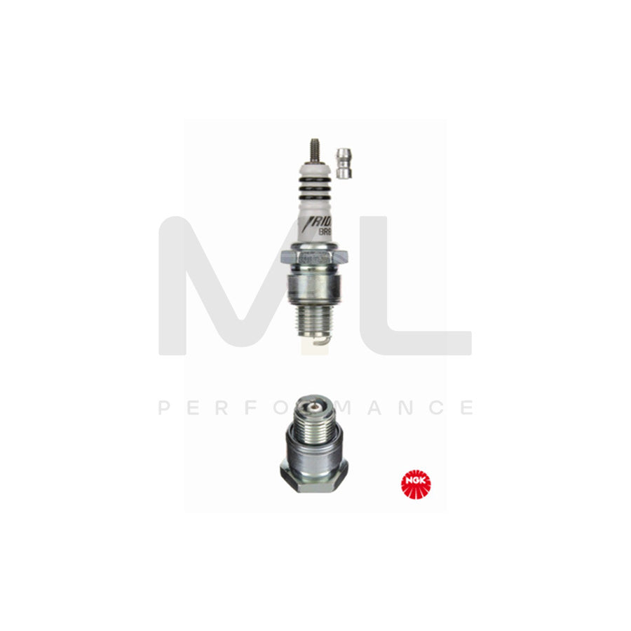 NGK BR8HIX (7001) - Iridium IX Spark Plug / Sparkplug - Taper Cut Ground Electrode | ML Car Parts UK | ML Performance