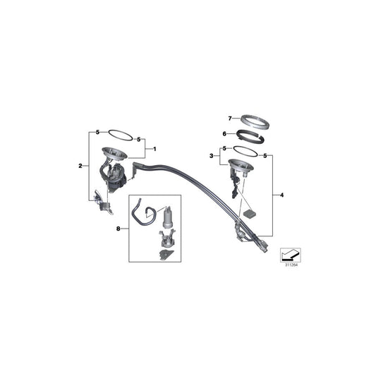 Genuine BMW 16117183794 E67 E65 E66 Left Fuel Level Sensor (Inc. 740Li, 745Li & 745i) | ML Performance UK Car Parts