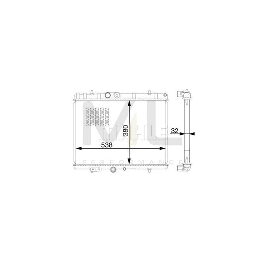 MAHLE ORIGINAL CR 1600 000S Engine radiator Brazed cooling fins | ML Performance Car Parts