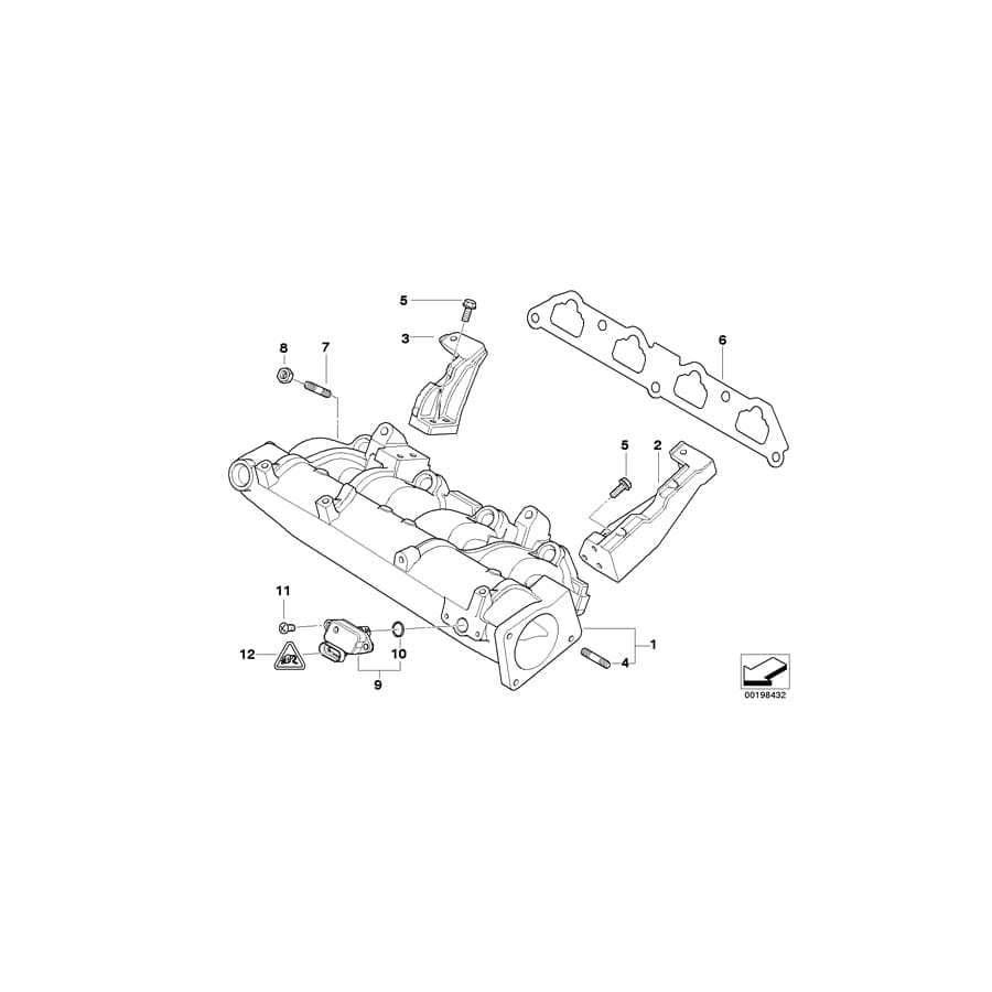 Genuine BMW 11611524534 R53 Bracket, Charge-Air Cooler (Inc. Cooper S & Coop.S JCW GP) | ML Performance UK Car Parts