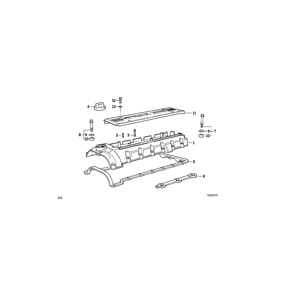 Genuine BMW 11121404358 E36 Profile-Gasket (Inc. M3 & Z3 M) | ML Performance US Car Parts