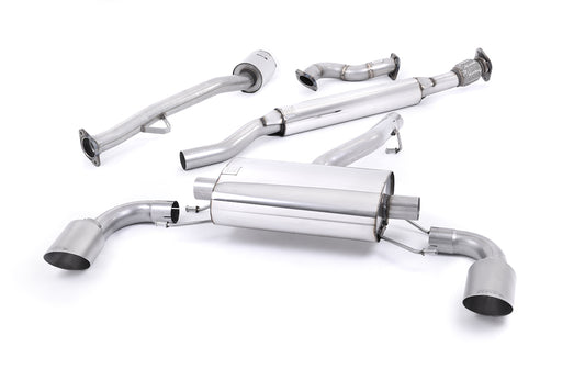 MillTek SSXSB041 Scion Subaru Toyota Primary Cat-Back Resonated (Quieter) with Brushed Titanium Tips (Inc. FR-S, BRZ, GT86)