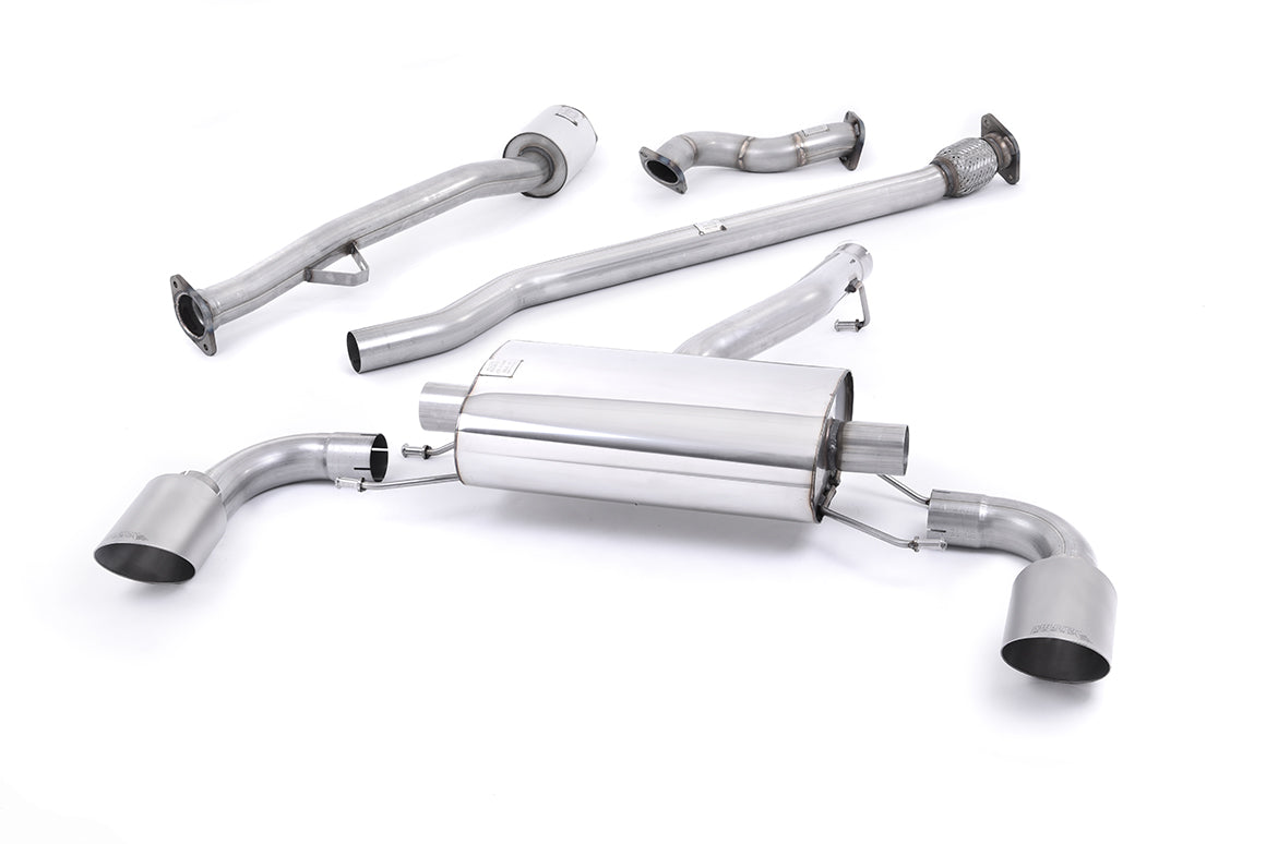 MillTek SSXSB038 Scion Subaru Toyota Primary Cat-Back Non-Resonated (Louder) with Brushed Titanium Tips (Inc. FR-S, BRZ, GT86)