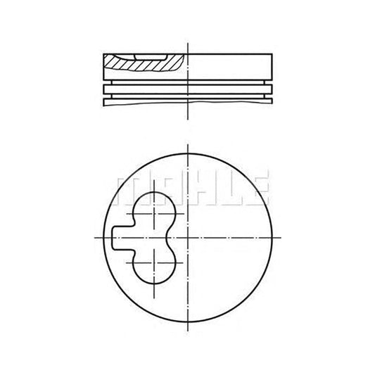 MAHLE ORIGINAL 029 79 02 Piston 77,01 mm, with piston ring carrier, without cooling duct | ML Performance Car Parts